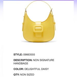 BUCKLE-CLOSURE TOP HANDLE BAG PRETTY YELLOW